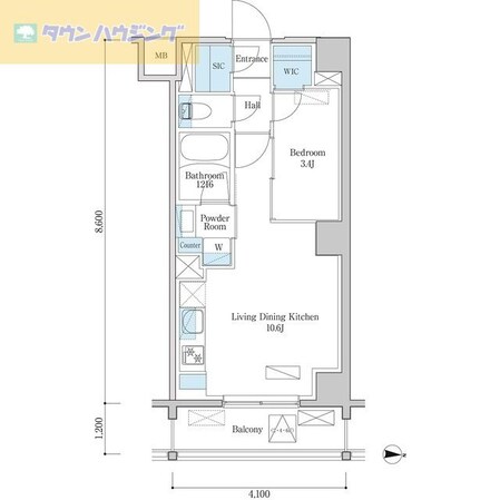 デュオフラッツ篠崎の物件間取画像